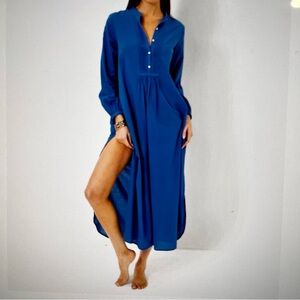 NWT Lilly Pulitzer Vassa  Maxi Cover-Up/ Morelle Blue- XS
